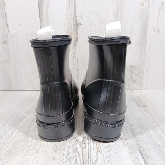 Michael Kors Black Mac PVC Rain Ankle Bootie #1352 - Picture 8 of 12